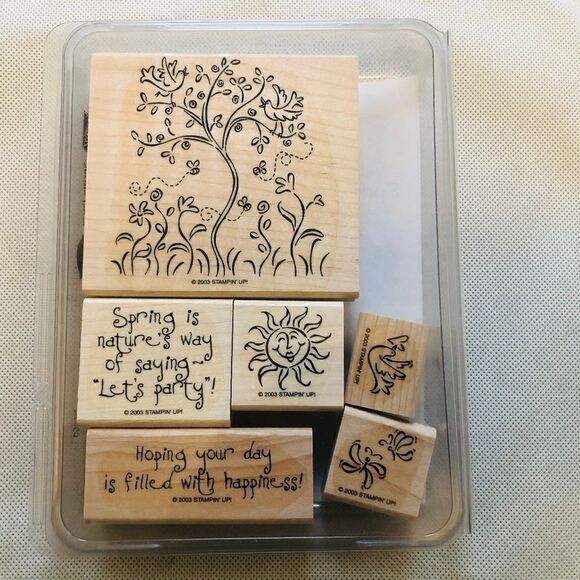 STAMPIN' UP Stamps Set SPRING PARTY - Picture 1 of 3